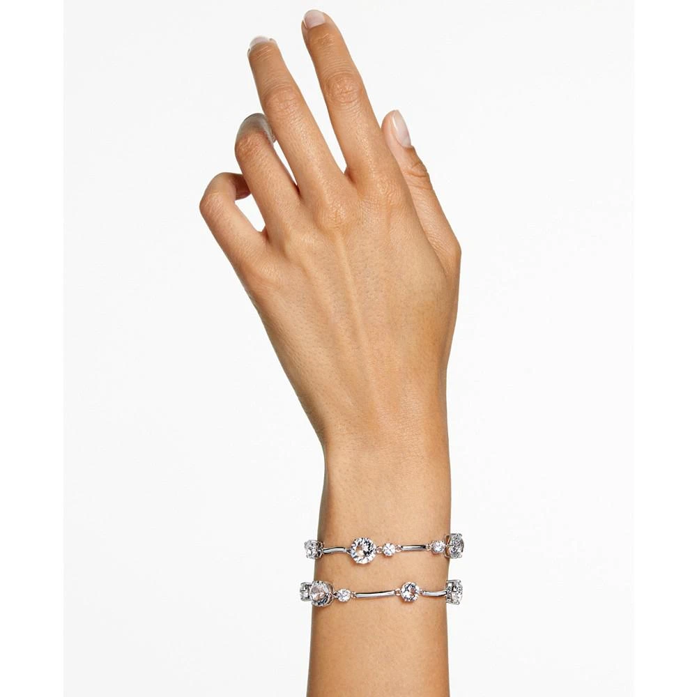 商品Swarovski|Silver-Tone Constella Crystal Two Row Bangle Bracelet,价格¥2137,第4张图片详细描述