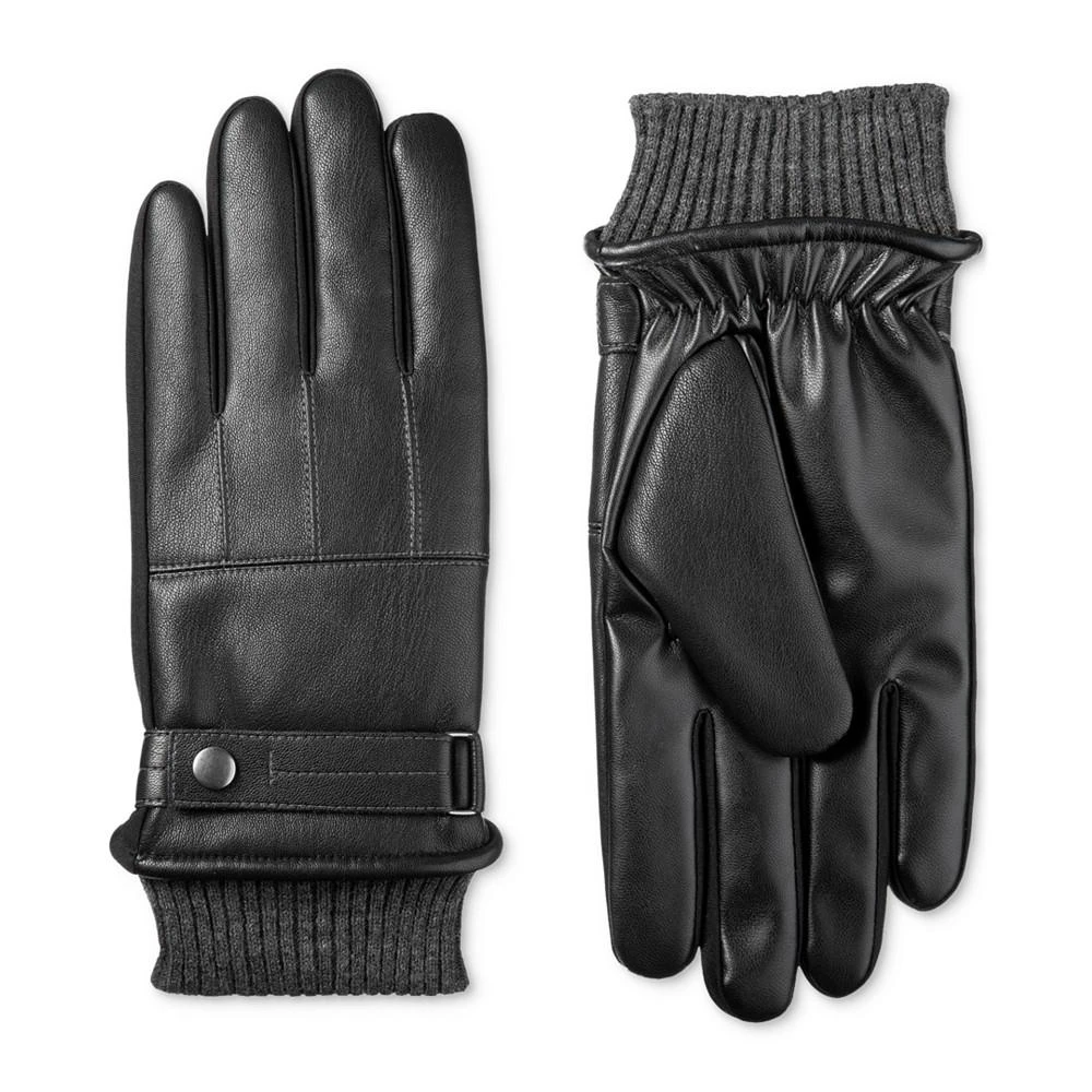 商品Isotoner Signature|Men's Touchscreen Insulated Gloves with Knit Cuffs,价格¥283,第2张图片详细描述