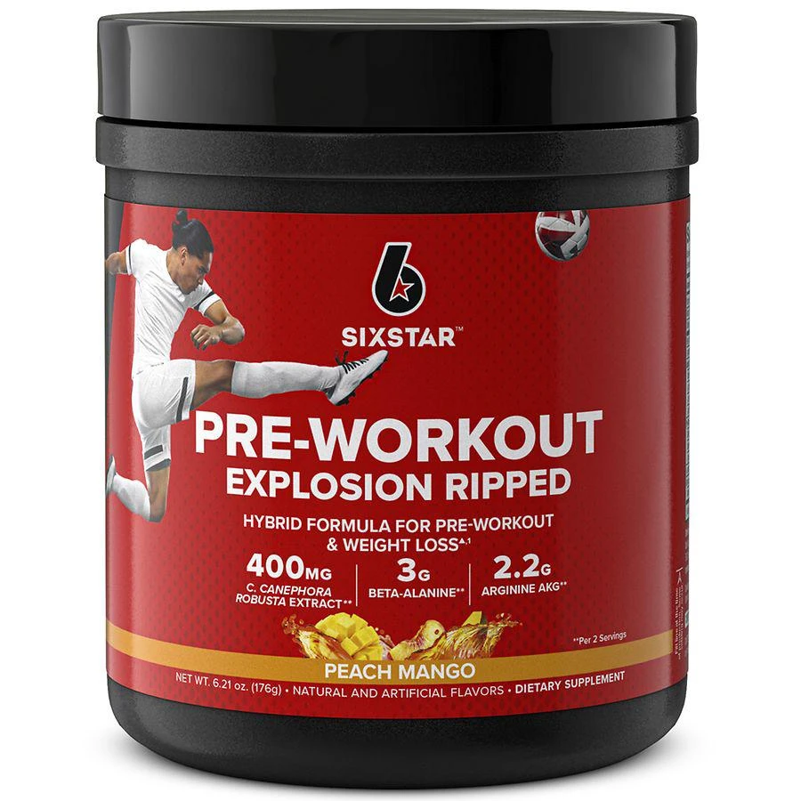 商品Six Star|Pre-Workout Explosion Ripped Peach Mango,价格¥149,第1张图片