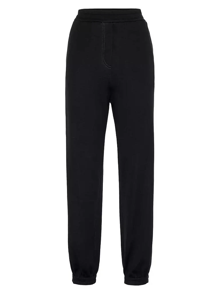 商品Brunello Cucinelli|Cotton and Silk Interlock Track Trousers,价格¥14947,第1张图片