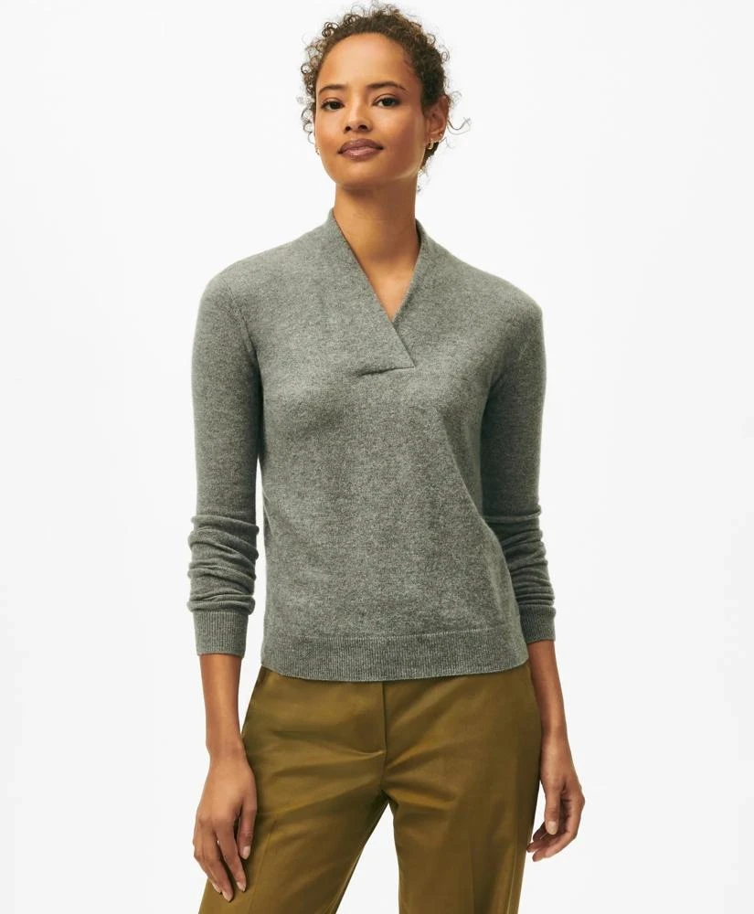 商品Brooks Brothers|Silk-Cashmere Shawl-Collar Sweater,价格¥415,第1张图片