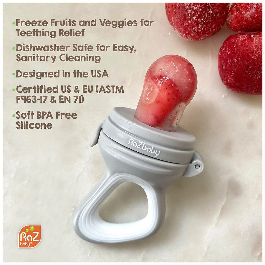 商品Raz Baby|Silicone Raz-Feeder & Teether,价格¥52,第2张图片详细描述