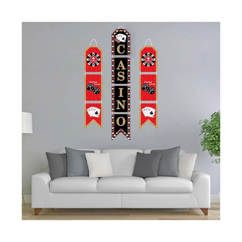 商品Big Dot of Happiness|Las Vegas - Hanging Vertical Paper Door Banners - Casino Party Indoor Door Decor,价格¥157,第2张图片详细描述