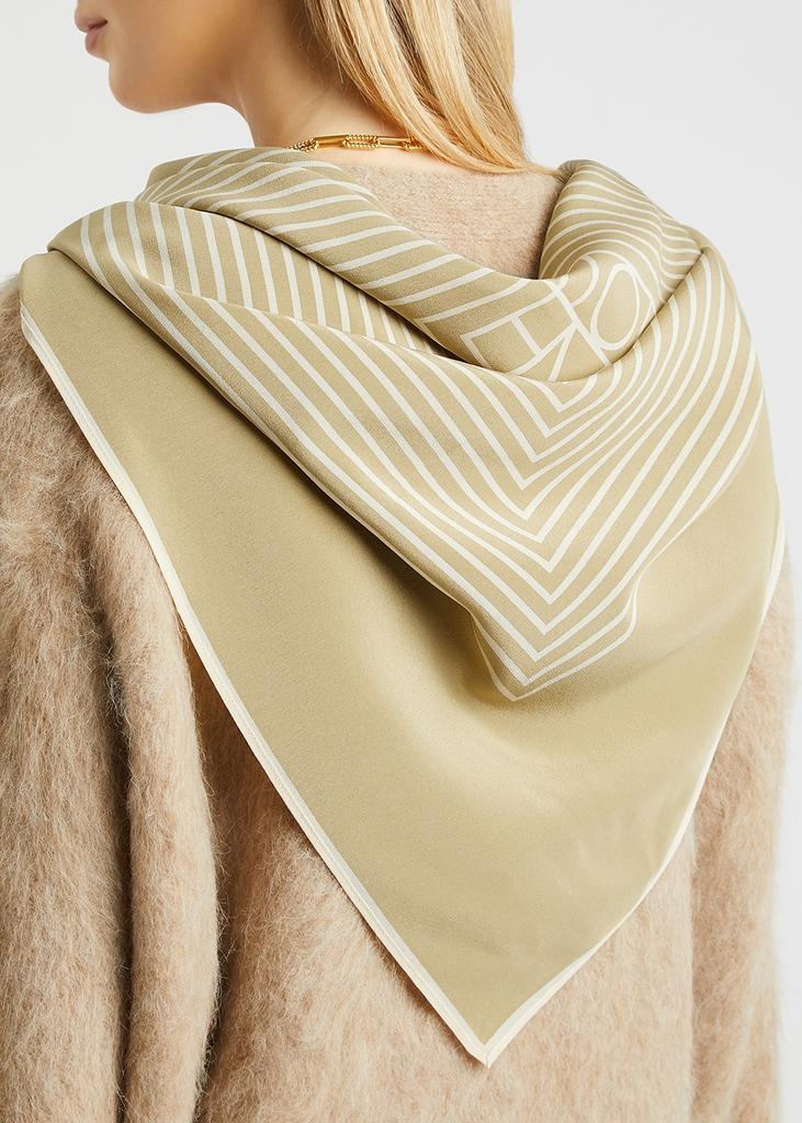 Sand striped silk scarf商品第2张图片规格展示