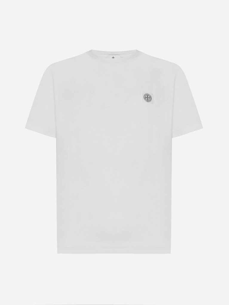 商品Stone Island|Logo-patch cotton t-shirt,价格¥795,第1张图片