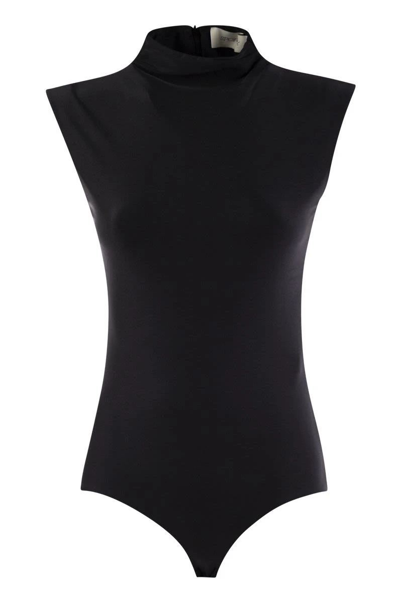 商品MaxMara SportMax|CRISTIN - Shiny lycra bodysuit 2422946041600 006 006,价格¥948,第1张图片