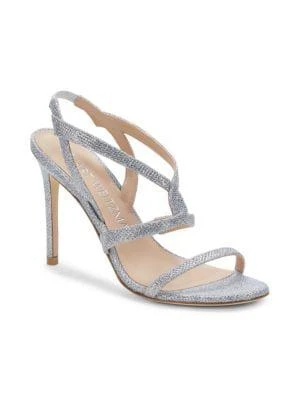 商品Stuart Weitzman|Metallic Strappy Sandals,价格¥519,第2张图片详细描述