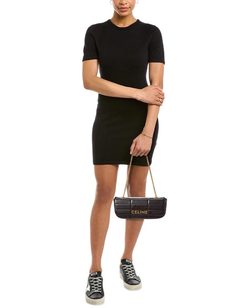 商品Celine|CELINE Monochrome Quilted Leather Shoulder Bag,价格¥14345,第4张图片详细描述