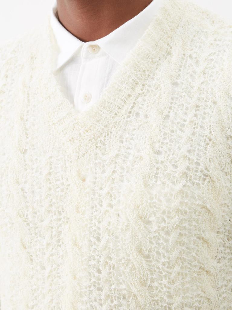 Cable-knit sweater vest商品第3张图片规格展示