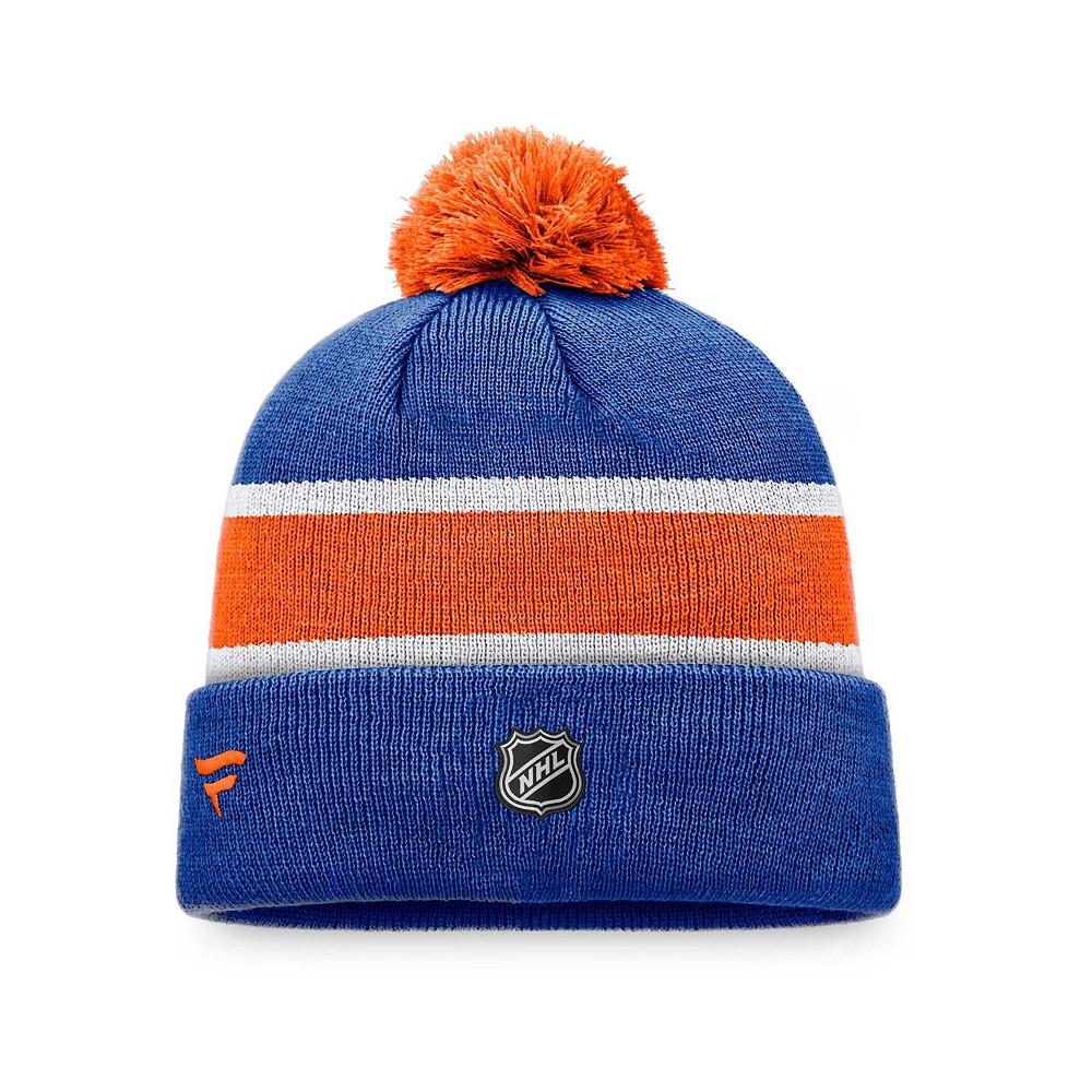 Men's Branded Royal, Orange New York Islanders Breakaway Cuffed Knit Hat with Pom商品第2张图片规格展示