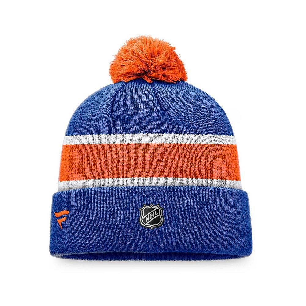 商品Fanatics|Men's Branded Royal, Orange New York Islanders Breakaway Cuffed Knit Hat with Pom,价格¥187,第4张图片详细描述