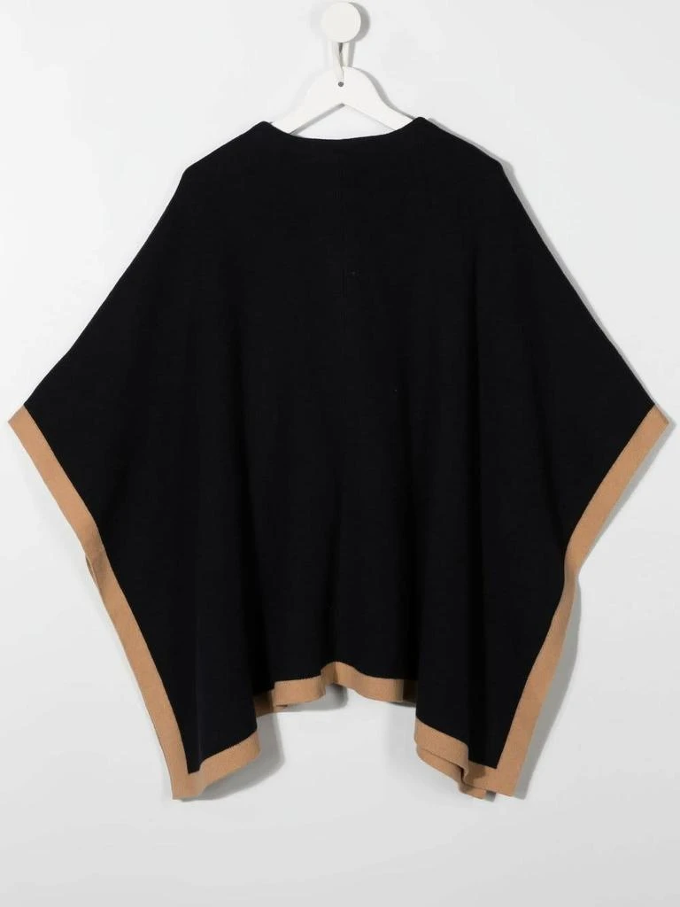 商品Chloé|Chloé Kids Navy Blue Cotton And Wool Cape With Buckle,价格¥1833,第2张图片详细描述