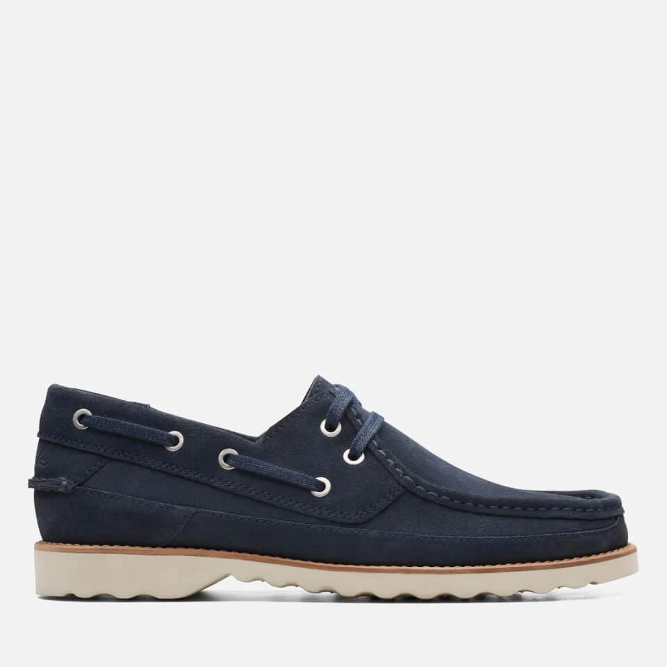商品Clarks|CLARKS MEN'S DURLEIGH SAIL SUEDE BOAT SHOES - NAVY,价格¥303,第1张图片