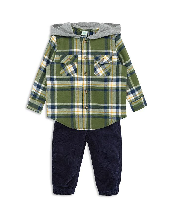 商品Little Me|Boys' Hooded Plaid Shirt & Pants Set - Baby,价格¥249,第4张图片详细描述