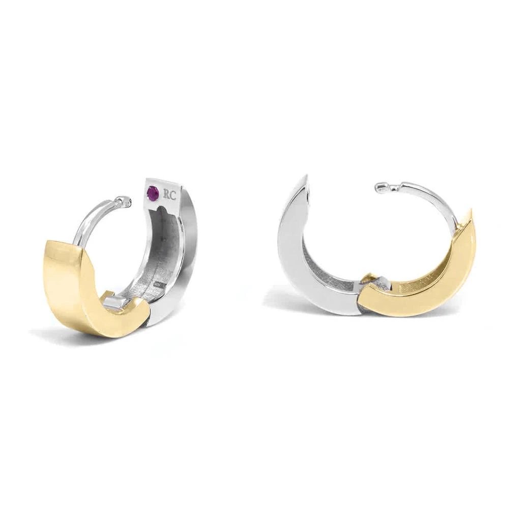 商品Roberto Coin|18k Yellow And White Gold Oro Classic Hoop Earrings,价格¥6869,第2张图片详细描述