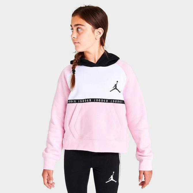 商品Jordan|Girls' Jordan Colorblock Taped Hoodie,价格¥113,第3张图片详细描述