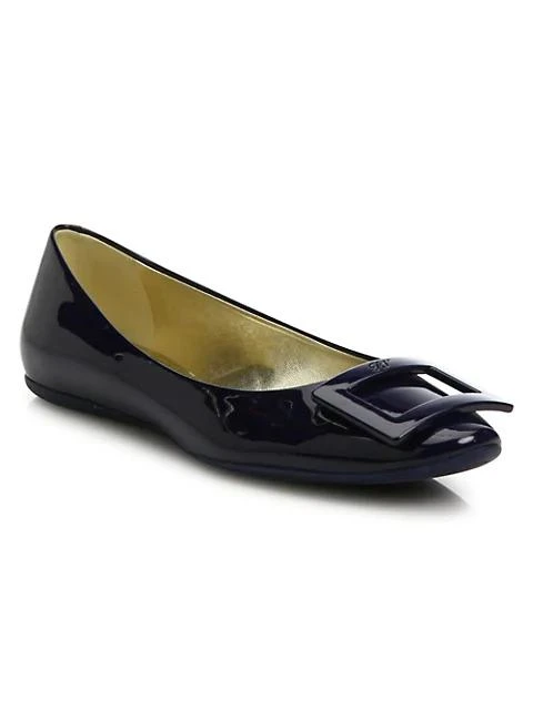 商品Roger Vivier|Gommette Patent Leather Flats,价格¥4693,第2张图片详细描述