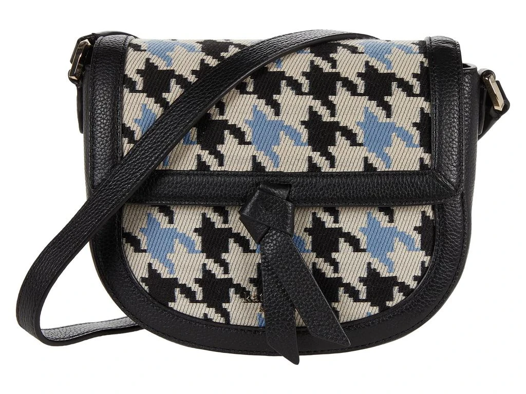 商品Kate Spade|Knott Houndstooth Medium Saddle Bag,价格¥751,第1张图片