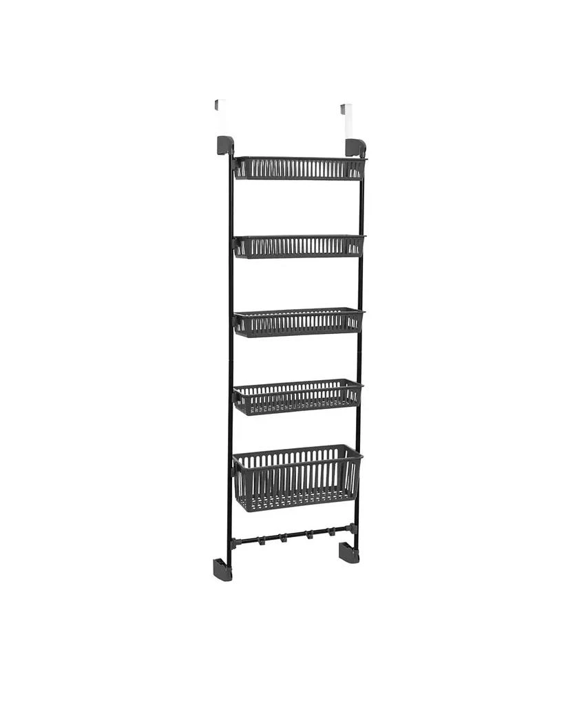 商品Household Essentials|Over The Door 5 Basket Rack with Hooks with Frame,价格¥586,第1张图片