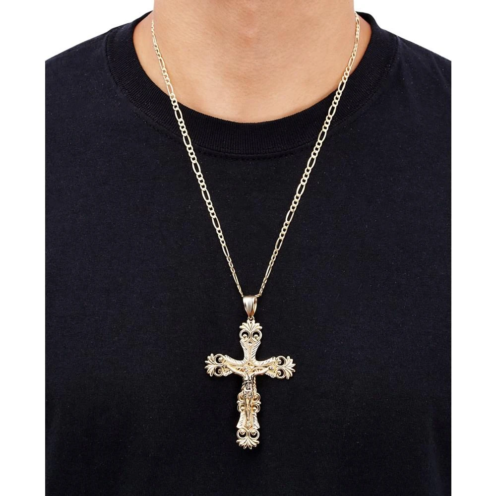 商品Macy's|Men's Ornately-Finished Crucifix 22" Pendant Necklace in 10k Gold,价格¥17824,第2张图片详细描述