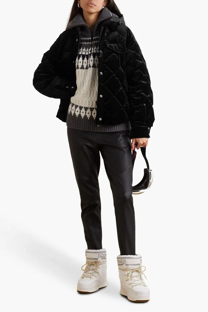 商品Bogner|Shell-trimmed quilted velvet ski jacket,价格¥5721,第2张图片详细描述