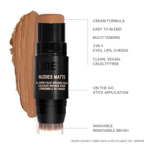 商品NUDESTIX|Nudies Matte Cream Bronzer,价格¥274,第3张图片详细描述