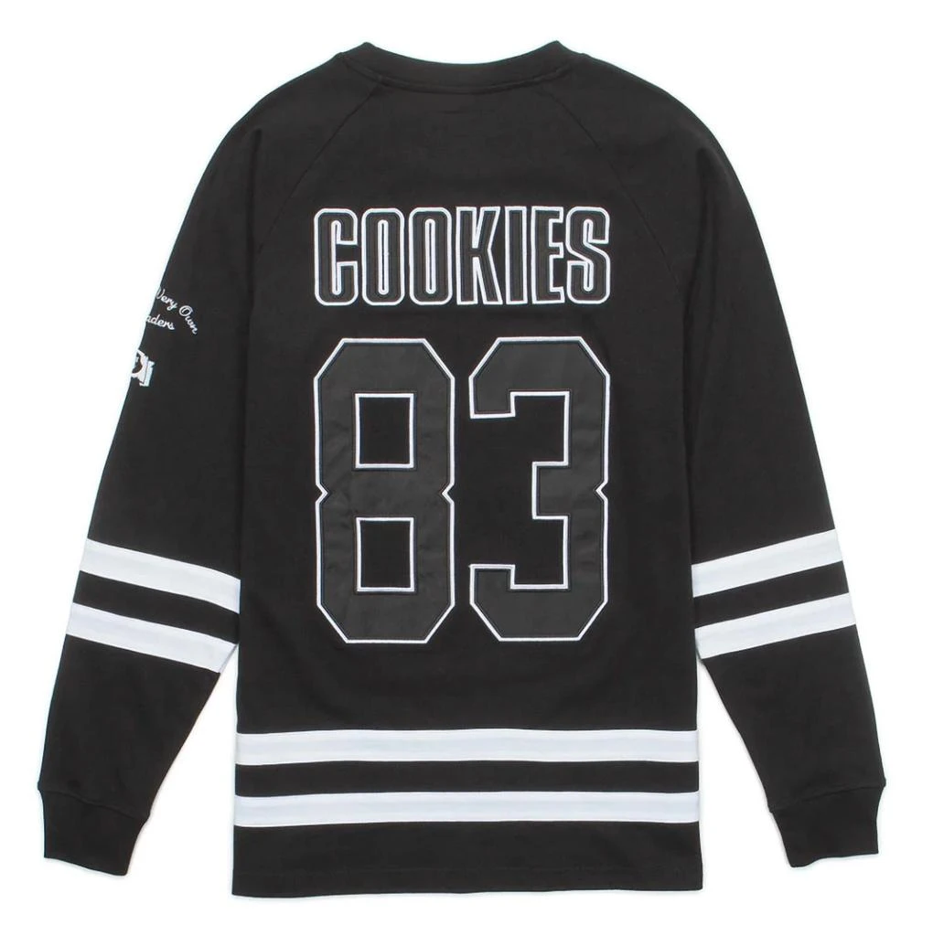 商品Cookies|Men's Crusaders Long Sleev Knit Jersey In Black White,价格¥399,第2张图片详细描述