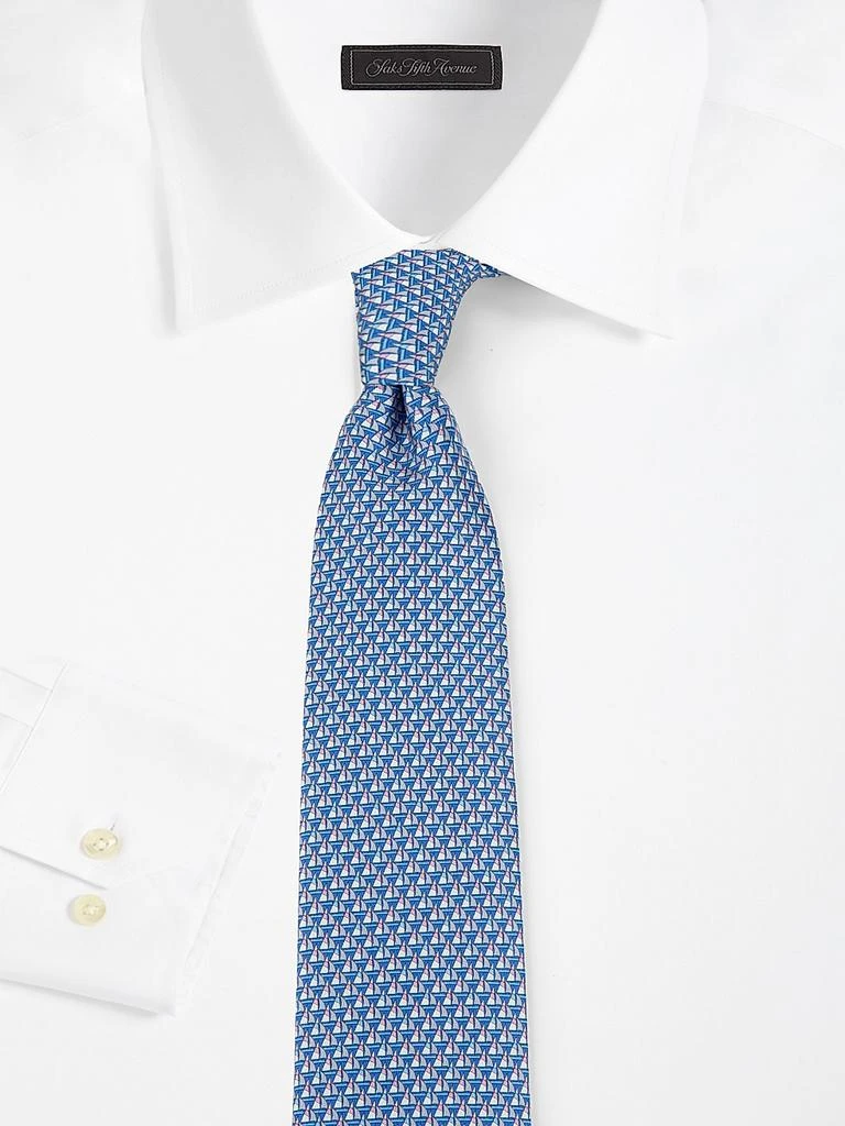 商品Salvatore Ferragamo|Ancora Sailboat Silk Tie,价格¥1771,第2张图片详细描述