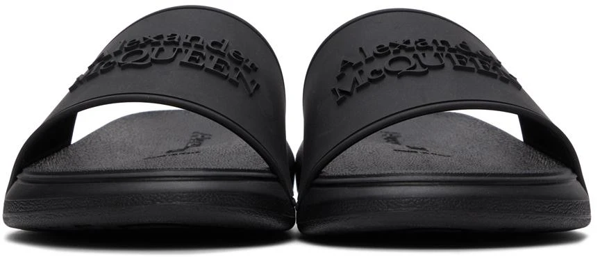 商品Alexander McQueen|Black Logo Pool Slides,价格¥1059,第2张图片详细描述