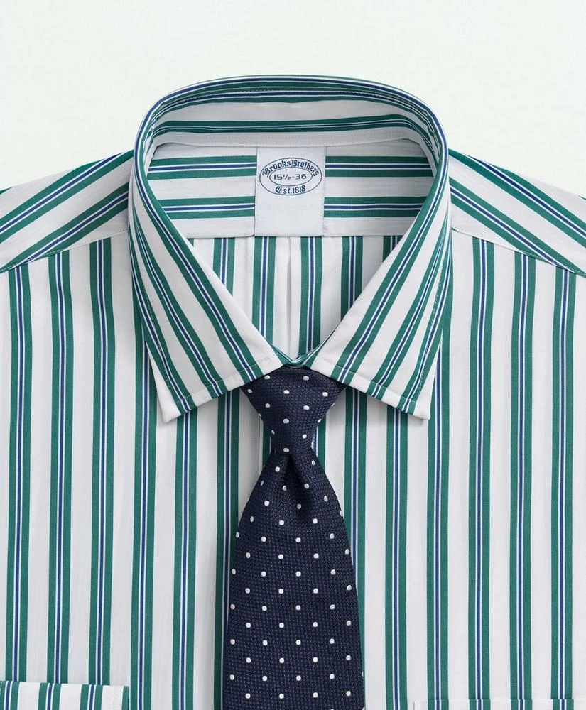 商品Brooks Brothers|Supima® Cotton Poplin Ainsley Collar, Bold Multi Striped Dress Shirt,价格¥947,第2张图片详细描述
