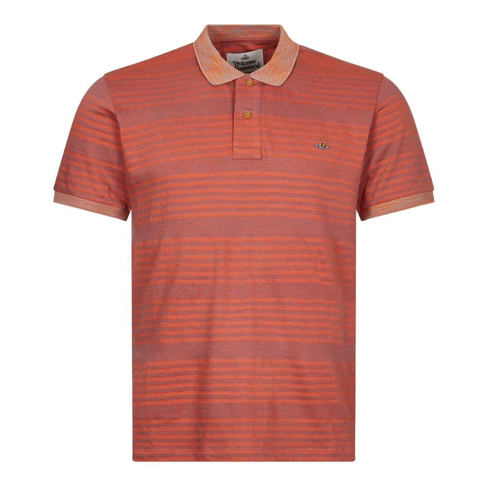 商品Vivienne Westwood|Vivienne Westwood Striped Polo Shirt - Orange / Blue,价格¥723,第1张图片