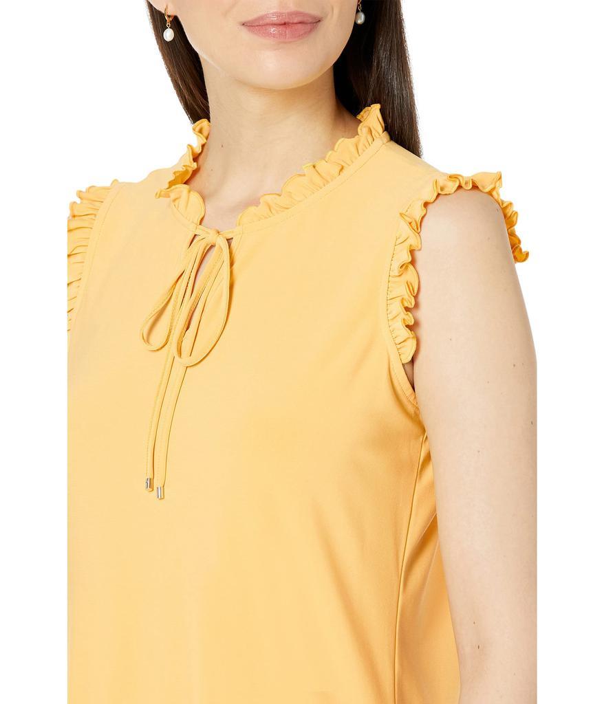 商品Tommy Hilfiger|Sleeveless Knit Blouse with Neck Tie,价格¥279,第5张图片详细描述