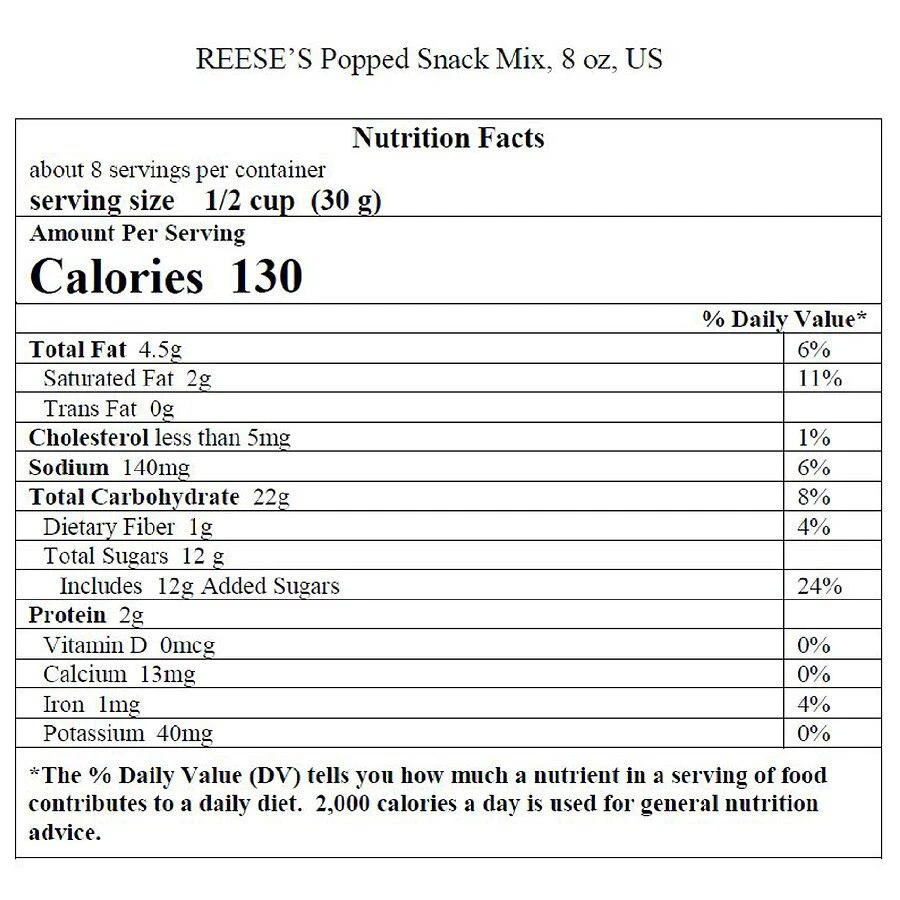 商品Reese's|Popped Snack Mix Milk Chocolate Peanut Butter,价格¥26,第3张图片详细描述
