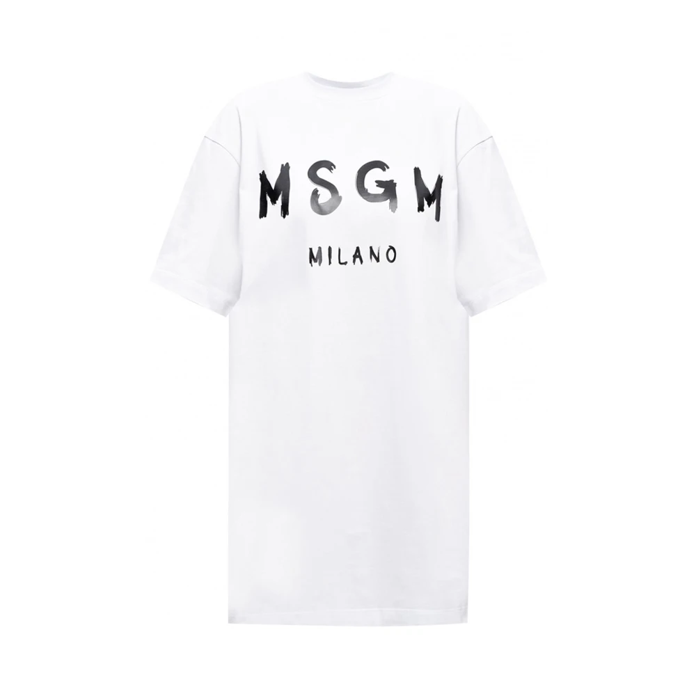 商品MSGM|MSGM 白色女士T恤 3041MDA68-217298-01,价格¥611,第1张图片