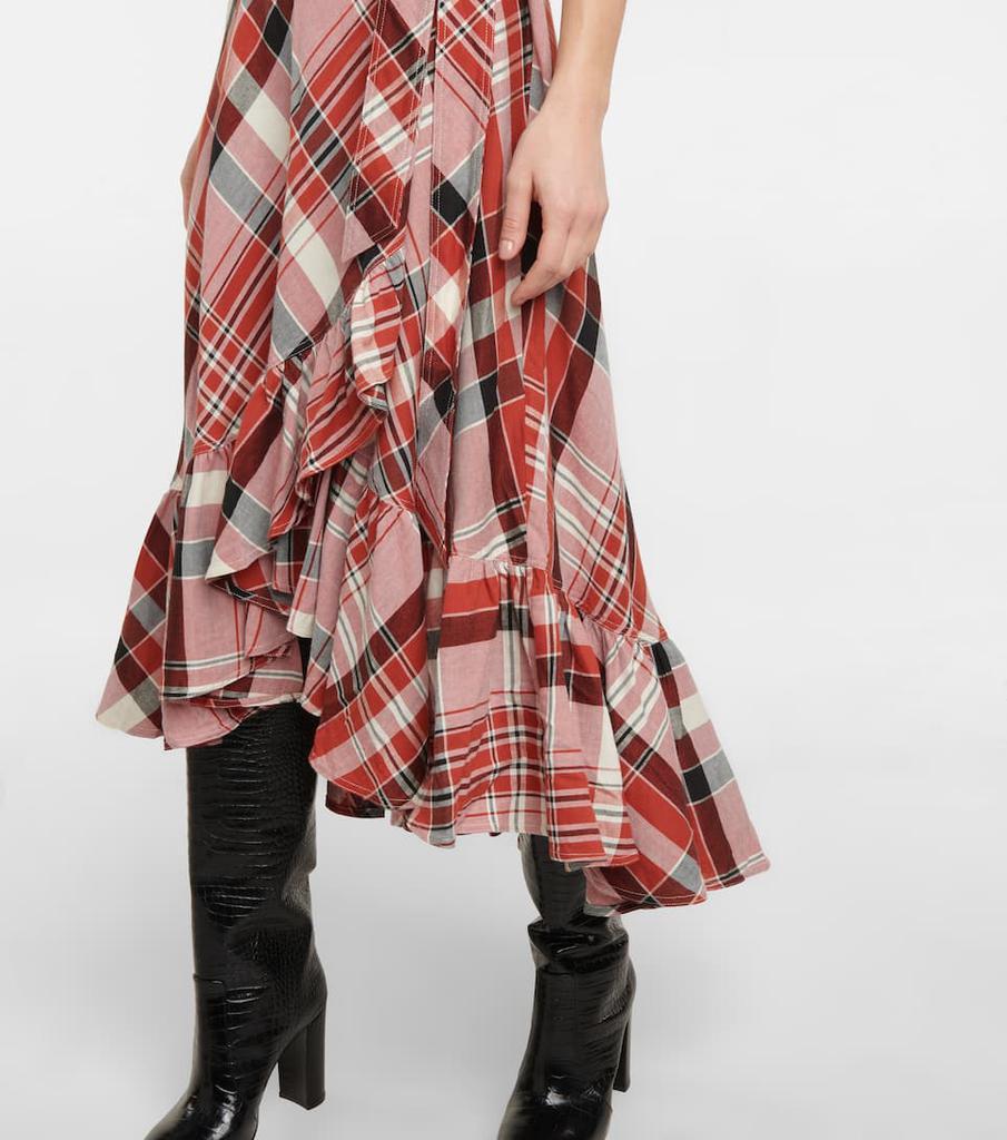 商品Ralph Lauren|格纹棉质混纺中长裹身连衣裙,价格¥1239,第7张图片详细描述