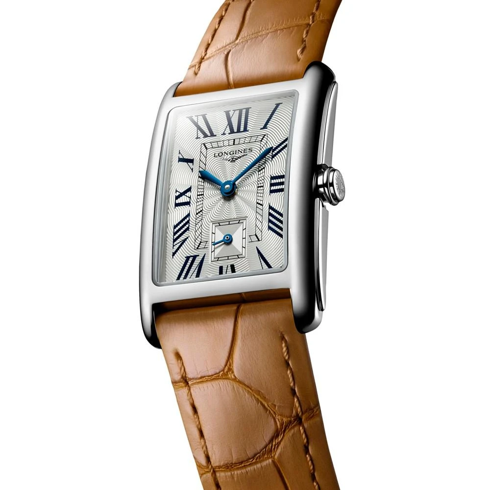 商品Longines|Women's Swiss DolceVita Brown Leather Strap Watch 23x37mm,价格¥10103,第2张图片详细描述