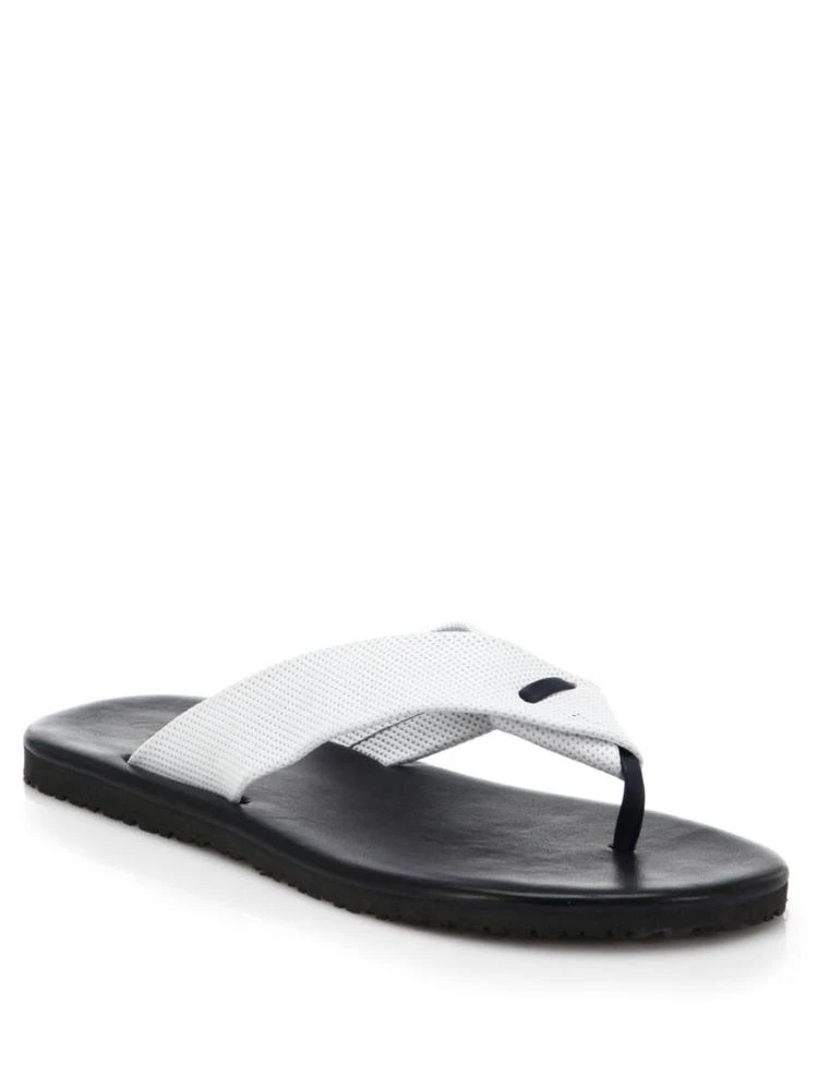 商品Saks Fifth Avenue|COLLECTION Perforated Leather Flip Flops,价格¥1185,第1张图片