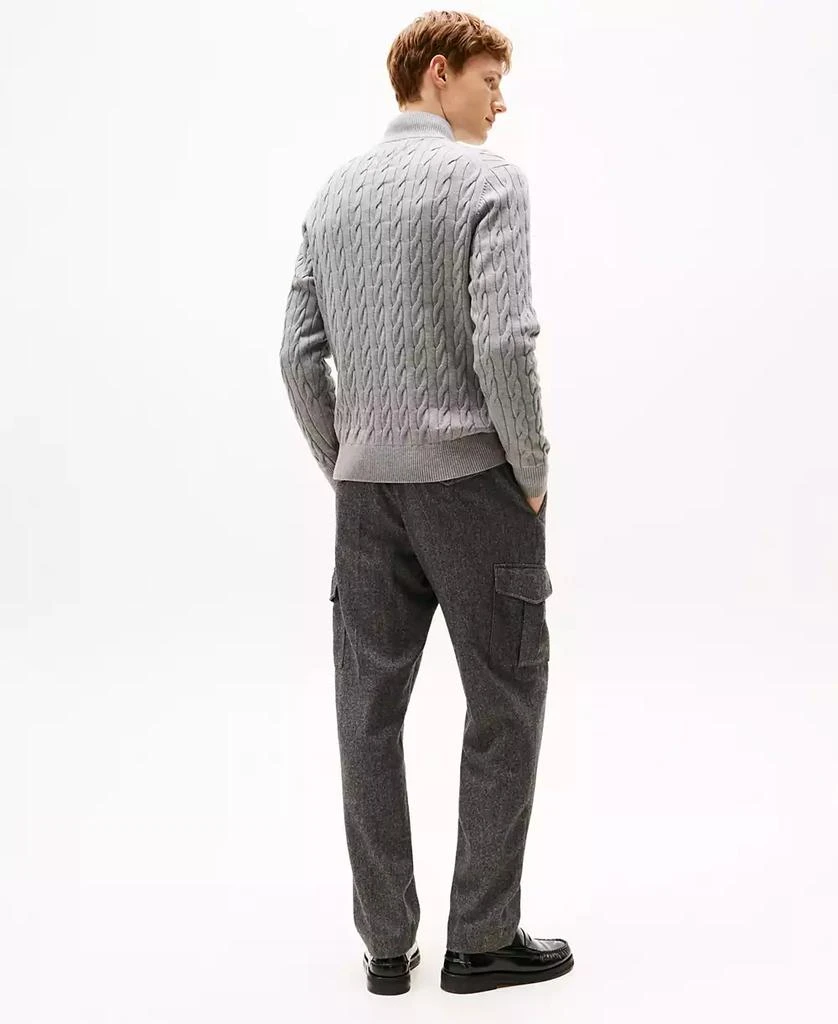 商品Tommy Hilfiger|Men's Long-Sleeve Cable Knit Quarter-Zip Sweater,价格¥571,第4张图片详细描述