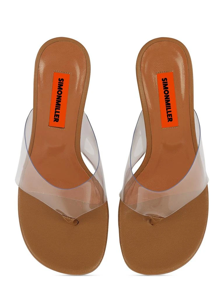 商品Simon Miller|100mm Ghost Leather & Pvc Wedges,价格¥1940,第2张图片详细描述