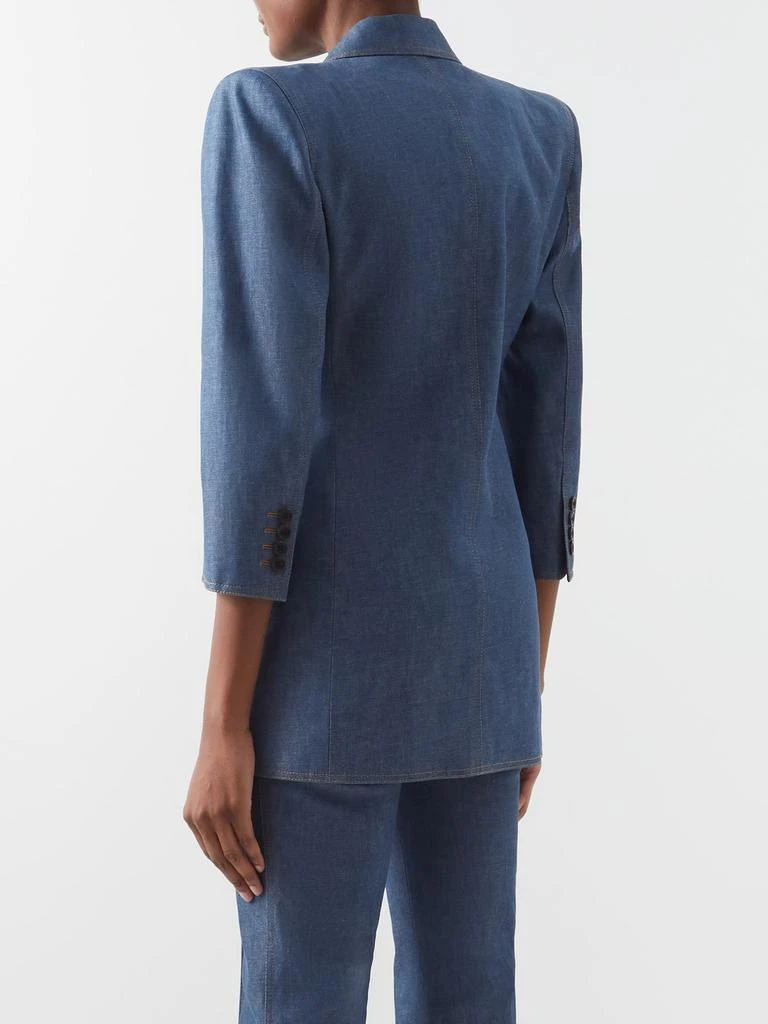 商品Yves Saint Laurent|Wide-lapel denim blazer,价格¥22938,第5张图片详细描述