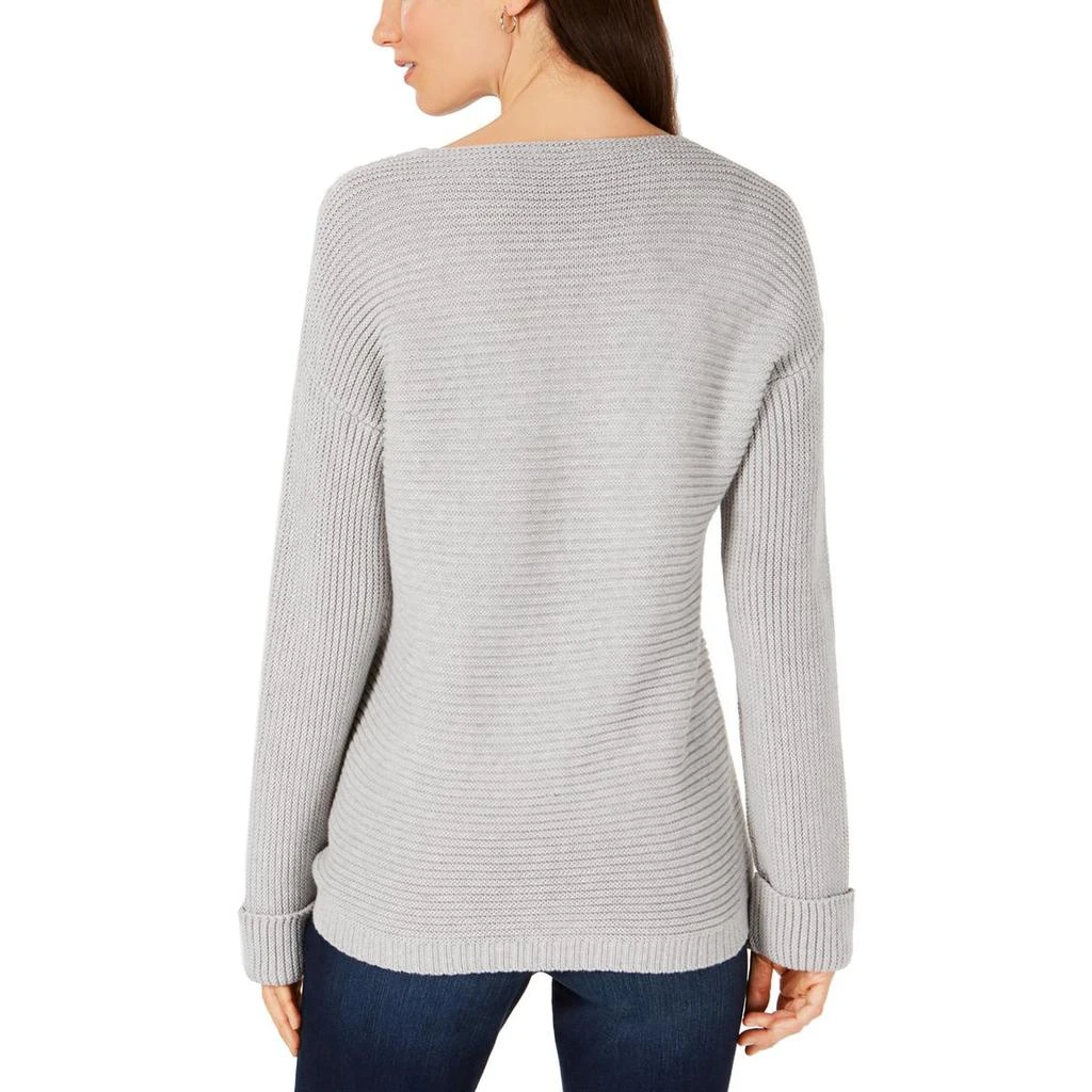 商品Charter Club|Charter Club Womens Ribbed Knit V-Neck Pullover Sweater,价格¥107,第2张图片详细描述