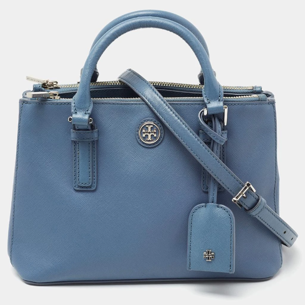 商品[二手商品] Tory Burch|Tory Burch Blue Leather Mini Robinson Double Zip Tote,价格¥921,第1张图片