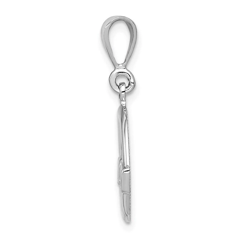 商品Diamond2Deal|14k White Gold Claddagh Charm,价格¥3137,第2张图片详细描述