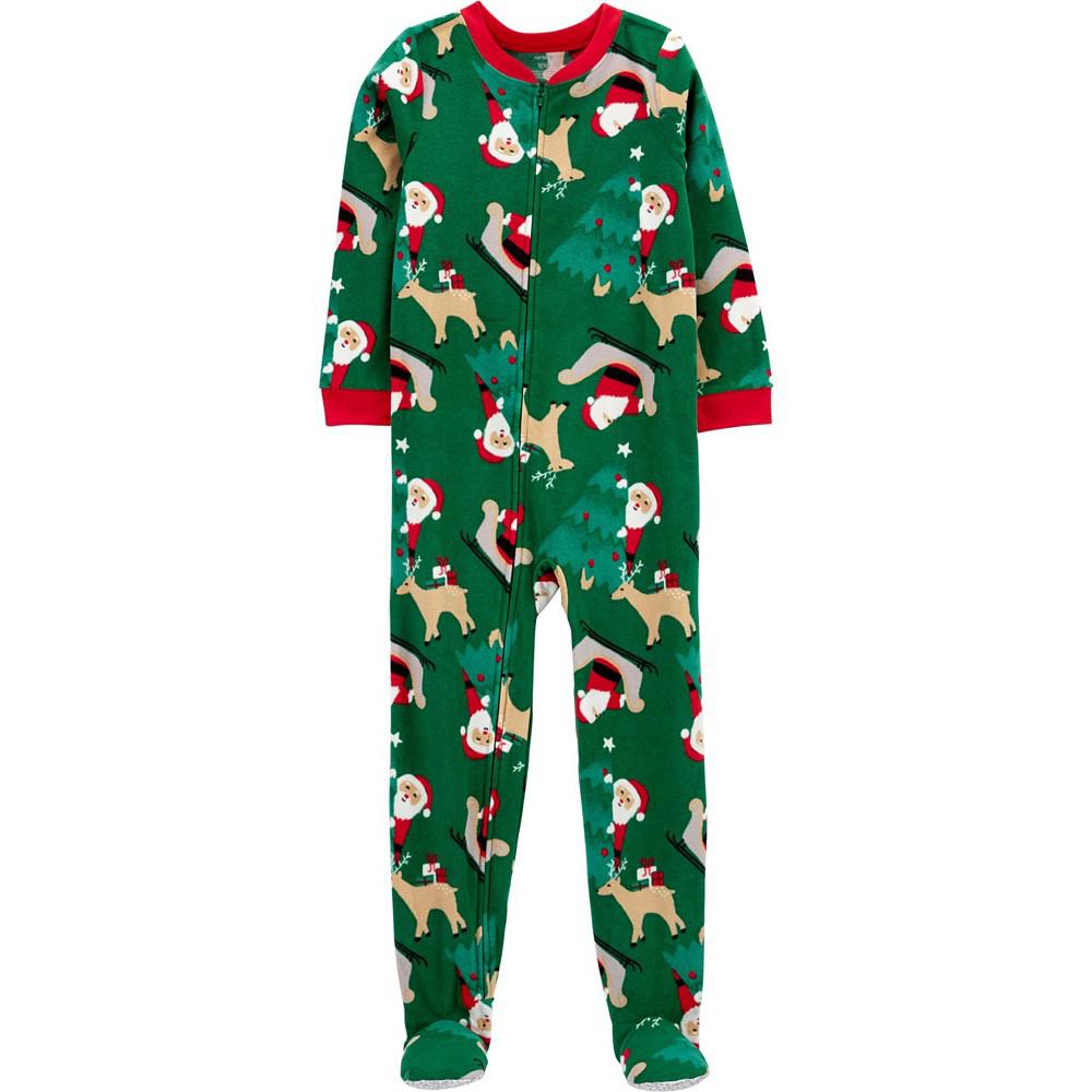 Big Boys One-Piece Santa Fleece Footie Pajama商品第1张图片规格展示