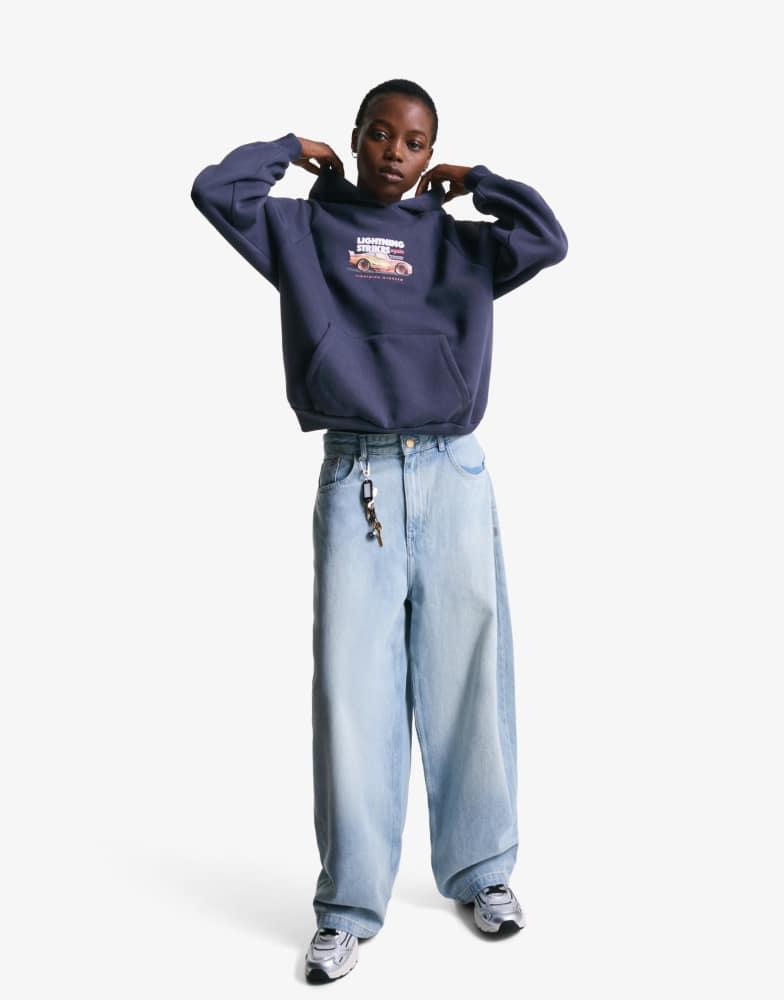 Bershka Bershka Cars hoodie in blue - Hoodies - Compare Prices