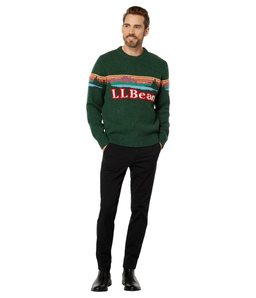 商品L.L.BEAN|Classic Raggwool Crew Sweater Intarsia,价格¥371-¥525,第4张图片详细描述