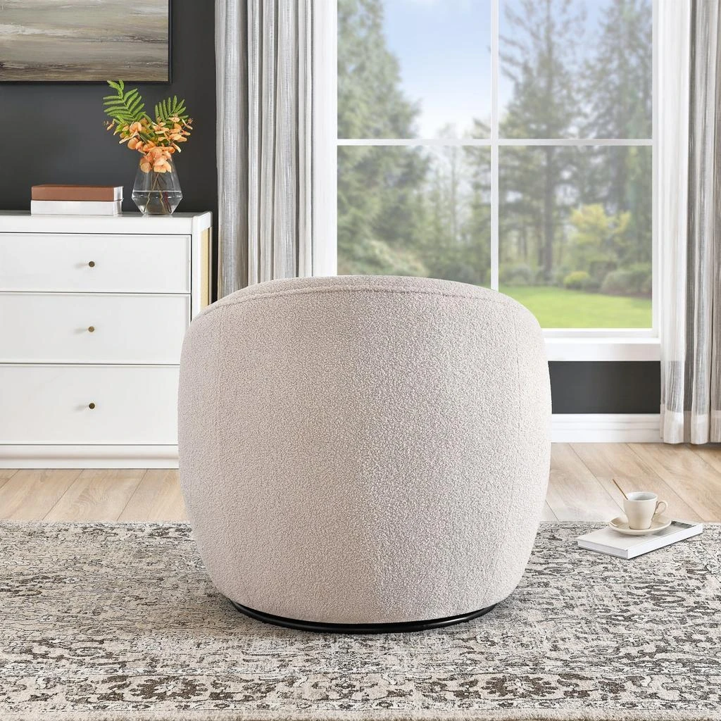 商品Streamdale Furniture|Streamdale 360 Swivel Teddy Sherpa Barrel Chair,价格¥4987,第5张图片详细描述