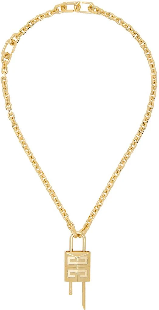 商品Givenchy|Gold Lock Necklace,价格¥5721,第1张图片