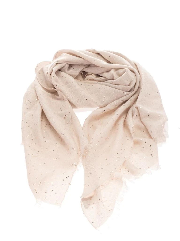 商品Brunello Cucinelli|Brunello cucinelli women's beige cashmere scarf,价格¥12930,第1张图片