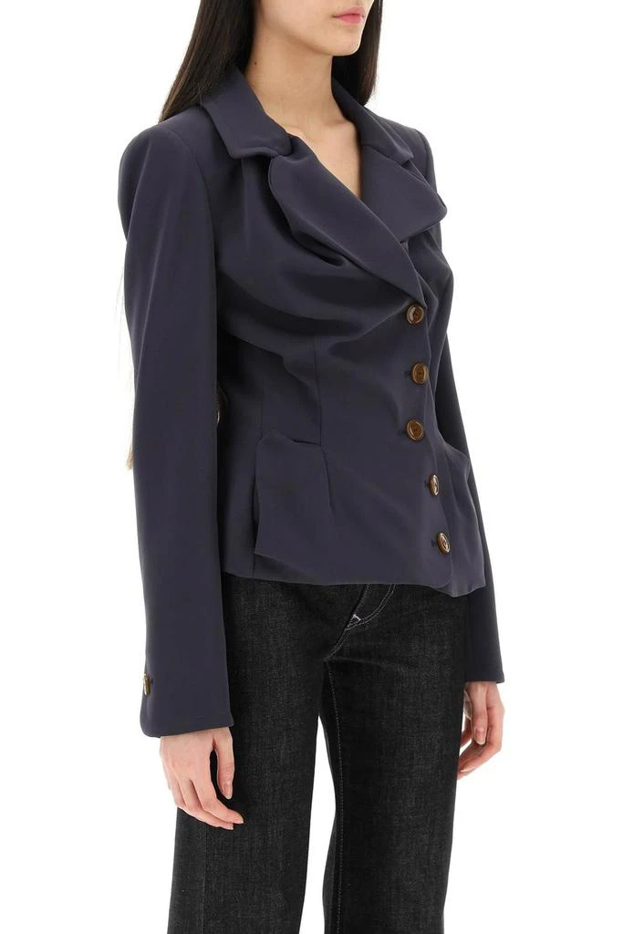 商品Vivienne Westwood|Vivienne Westwood Double-Breasted Asymmetric Blazer,价格¥4695,第3张图片详细描述